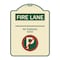 Signmission Fire Lane No Parking $250 Fine W/ No Parking Heavy-Gauge Aluminum Sign, 24" x 18", TG-1824-24014 A-DES-TG-1824-24014 - alternate 1